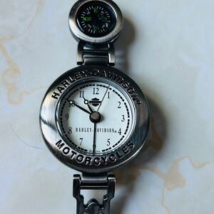 Harley-Davidson pocket watch with compass. Vintage Bulova 2001Works great!